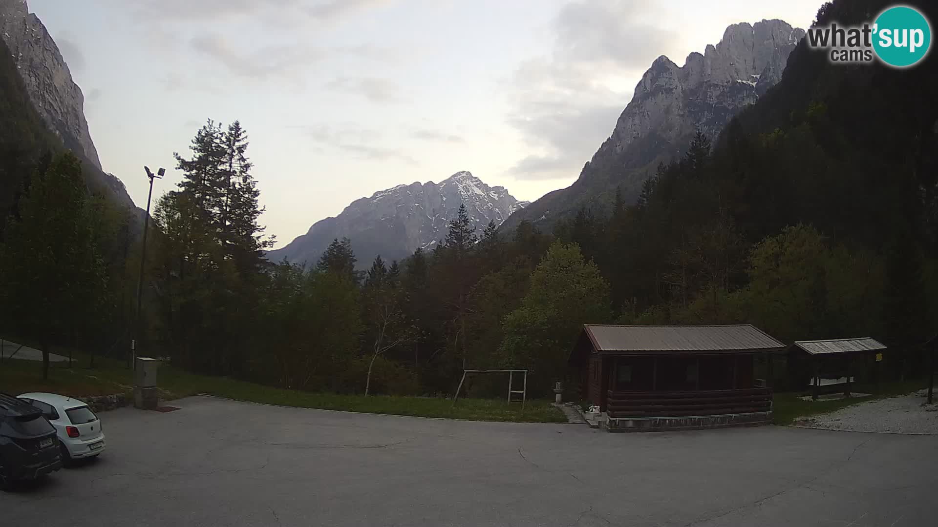 Log pod Mangartom webcam – View to Jerebica and Rombon – Bovec – Slovenia