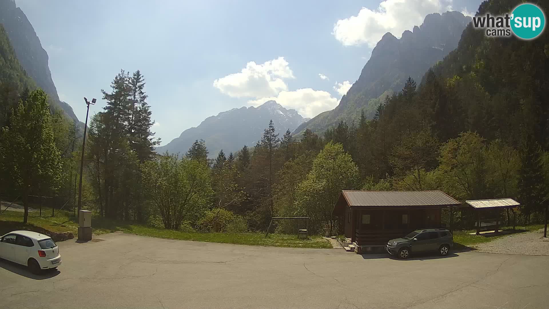 Web kamera Log pod Mangartom – Pogled na Jerebicu i Rombon – Bovec – Slovenija