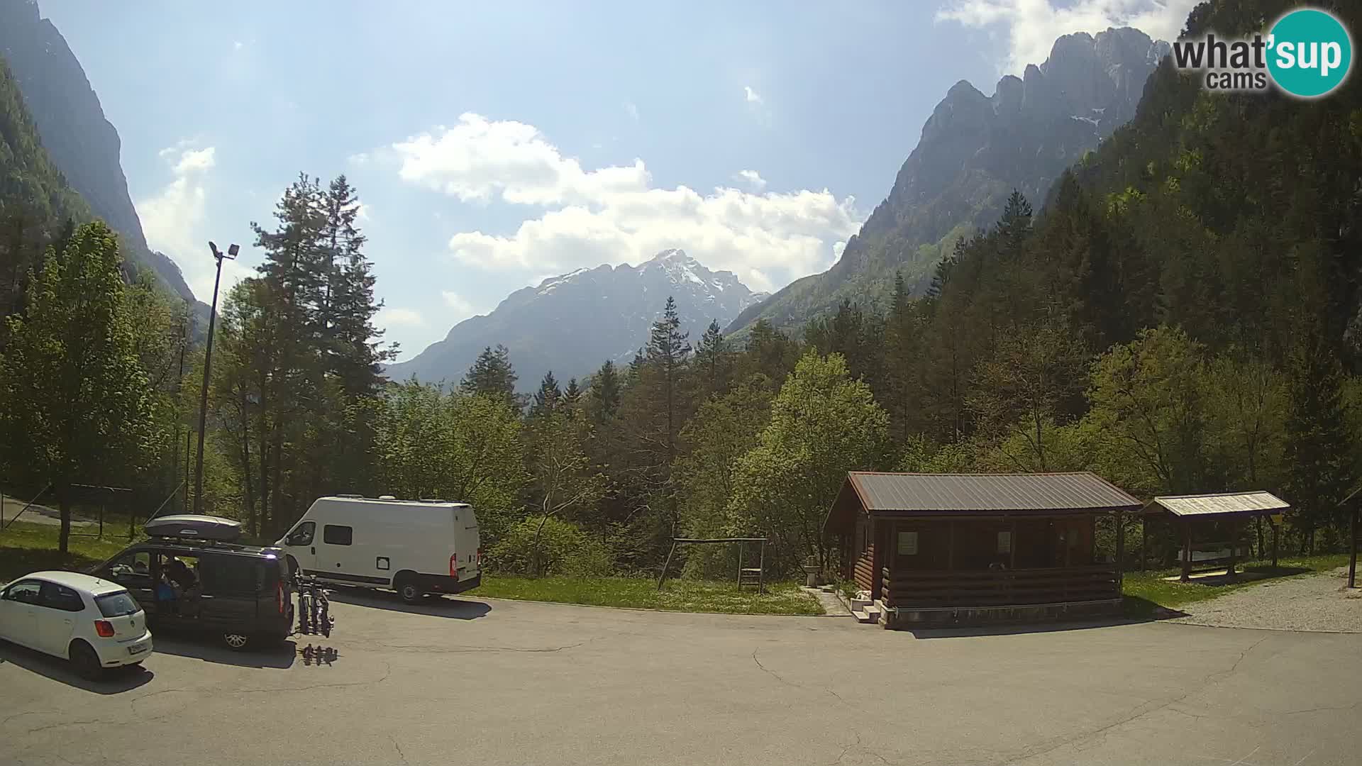Log pod Mangartom webcam – View to Jerebica and Rombon – Bovec – Slovenia