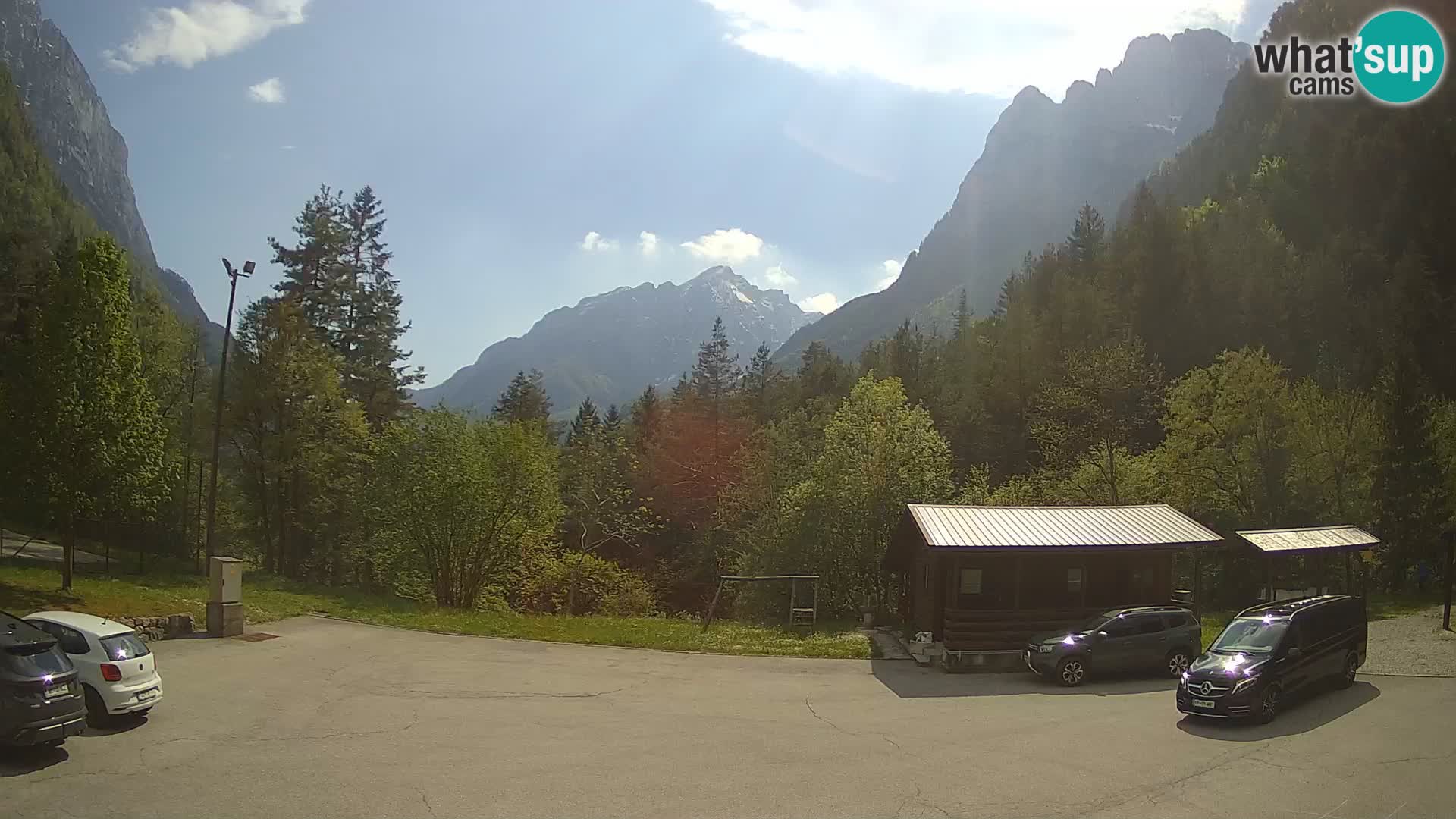 Log pod Mangartom Webcam – Blick auf Jerebica und Rombon – Bovec – Slowenien