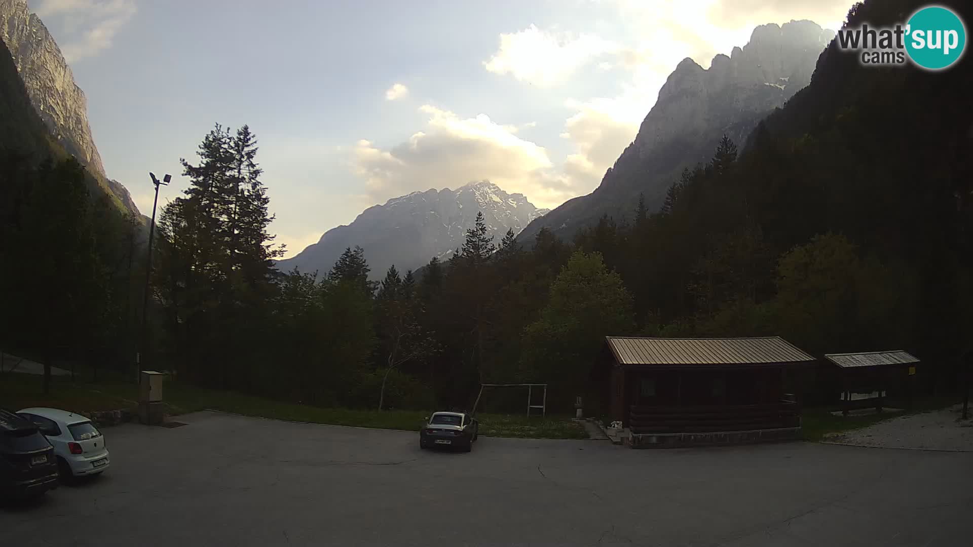 Log pod Mangartom webcam – View to Jerebica and Rombon – Bovec – Slovenia