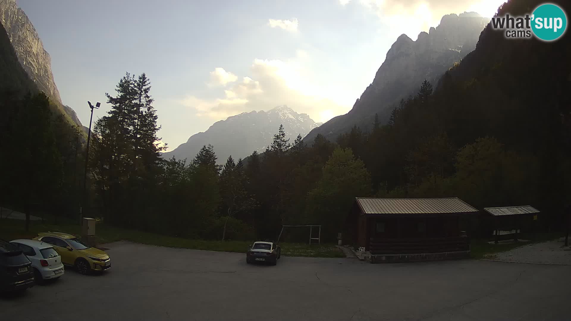 Log pod Mangartom webcam – View to Jerebica and Rombon – Bovec – Slovenia