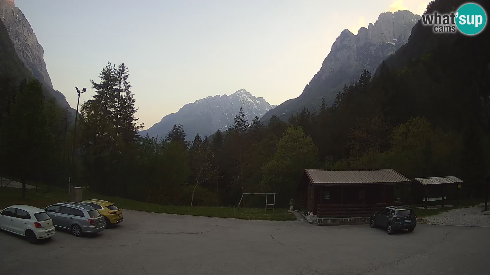 Log pod Mangartom webcam – View to Jerebica and Rombon – Bovec – Slovenia