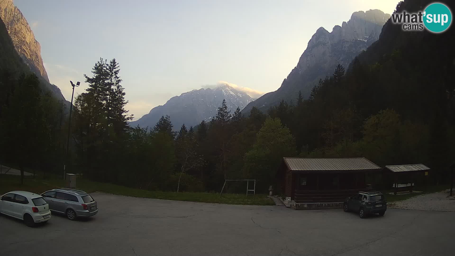 Log pod Mangartom webcam – View to Jerebica and Rombon – Bovec – Slovenia