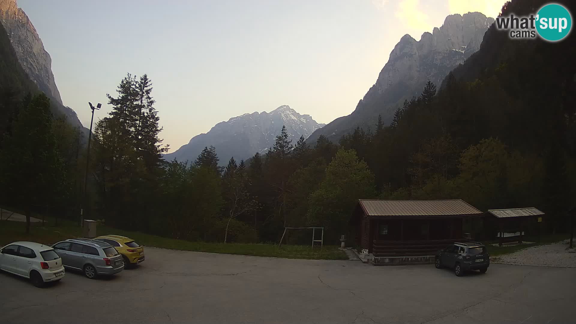 Log pod Mangartom webcam – View to Jerebica and Rombon – Bovec – Slovenia