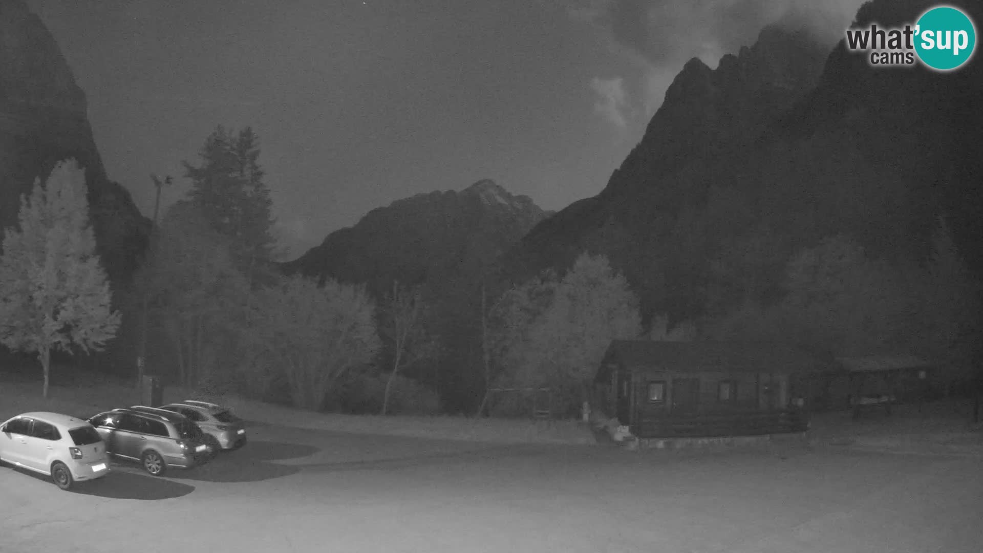 Log pod Mangartom Webcam – Blick auf Jerebica und Rombon – Bovec – Slowenien