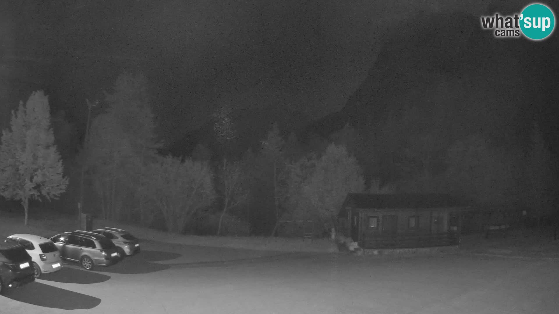 Spletna kamera Log pod Mangartom – Pogled na Jerebico in Rombon – Bovec – Slovenija