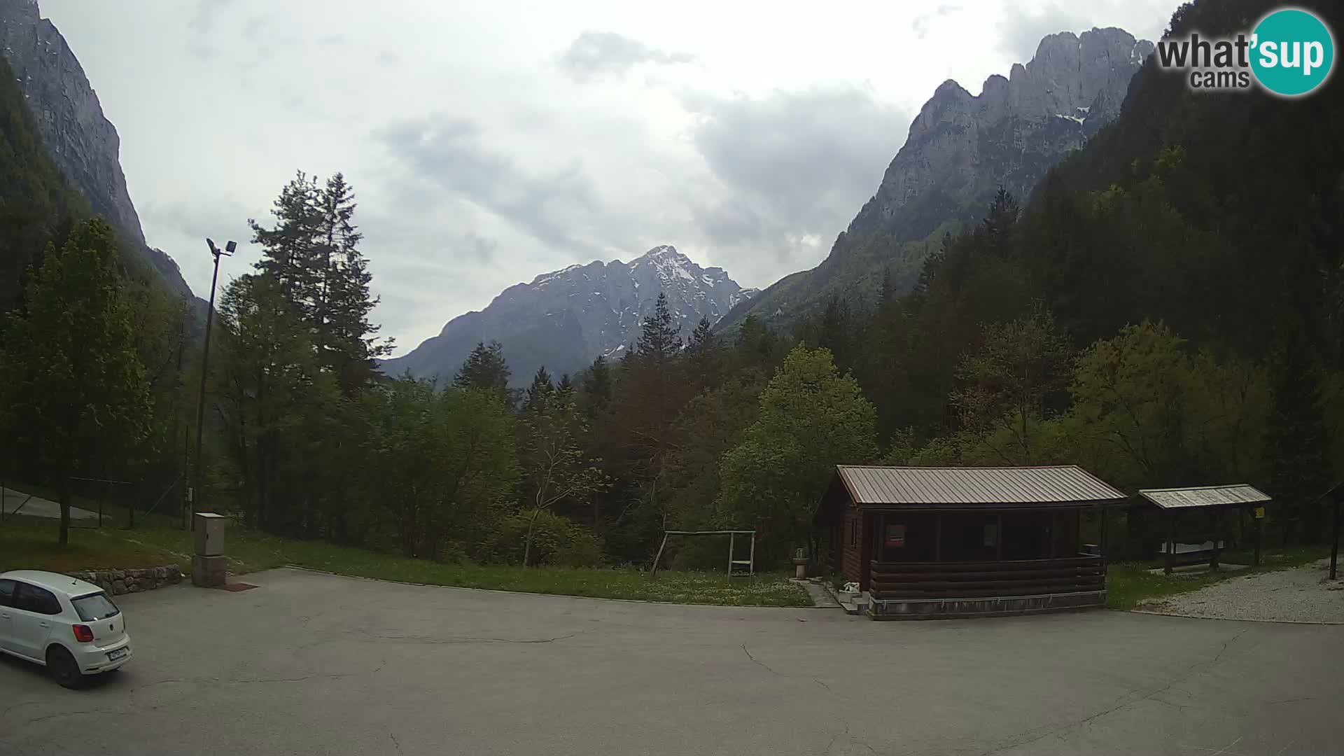 Log pod Mangartom Webcam – Blick auf Jerebica und Rombon – Bovec – Slowenien