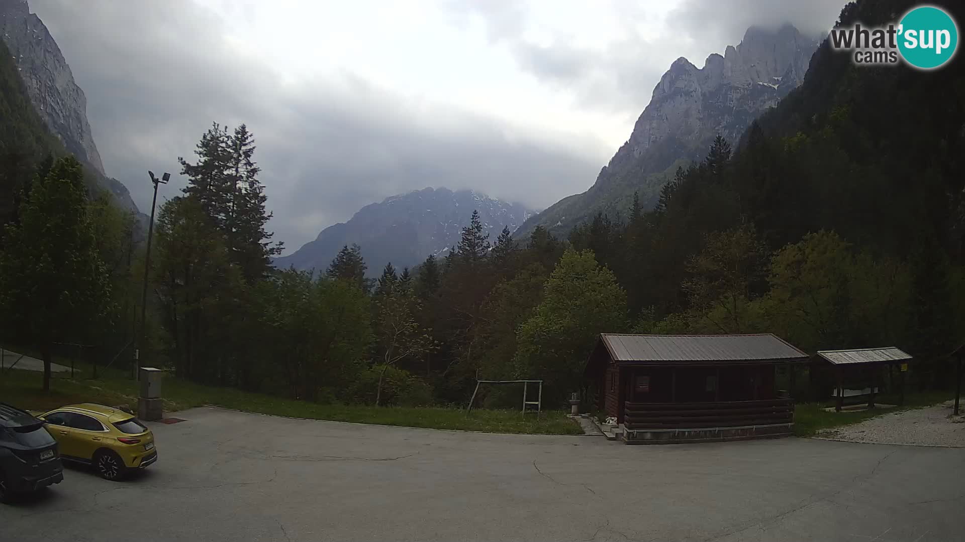 Log pod Mangartom webcam – Vue sur Jerebica et Rombon – Bovec – Slovénie