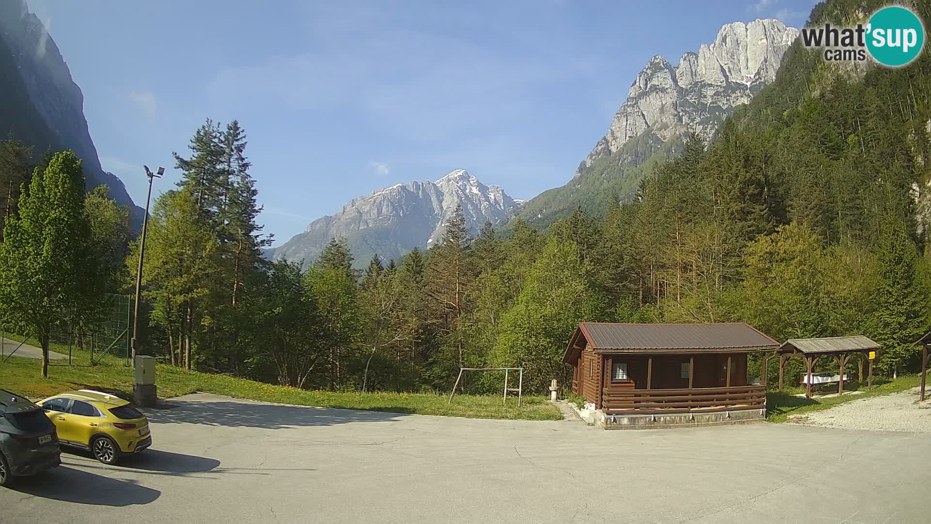 Log pod Mangartom webcam – Vue sur Jerebica et Rombon – Bovec – Slovénie