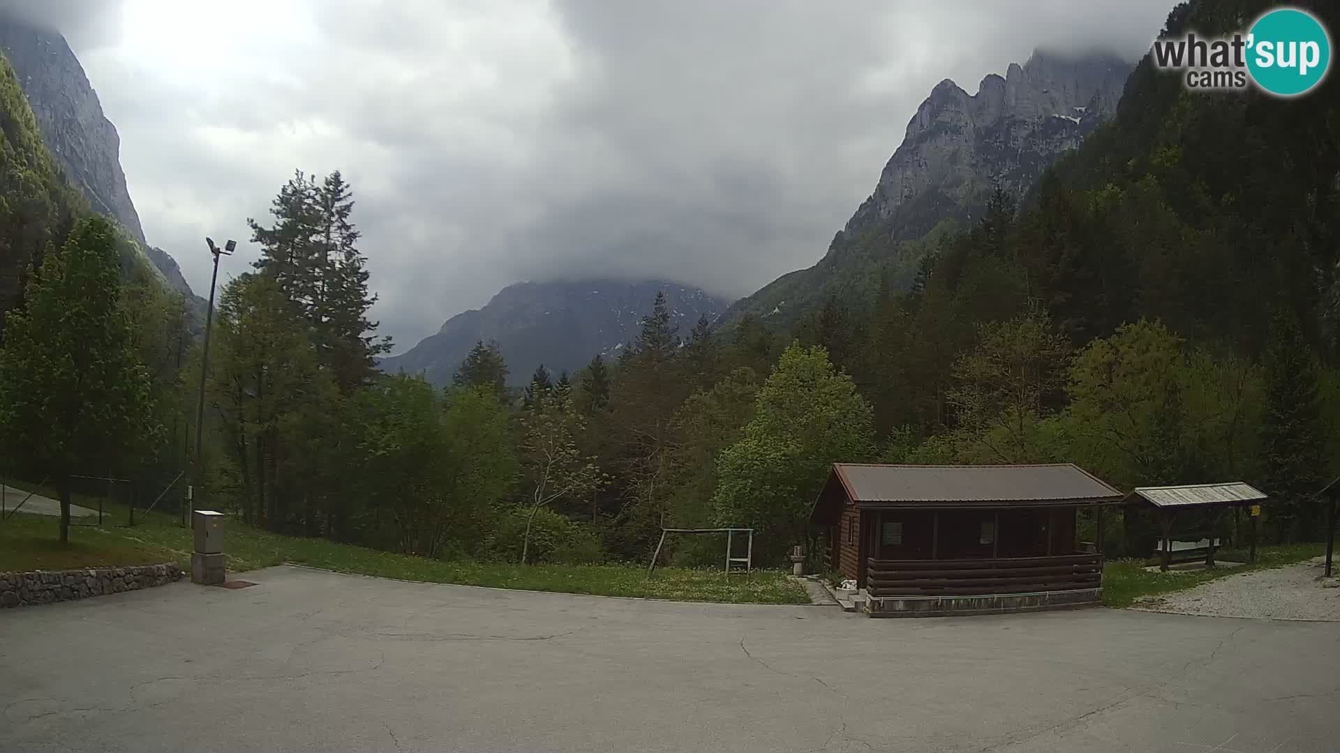Log pod Mangartom webcam – Vue sur Jerebica et Rombon – Bovec – Slovénie