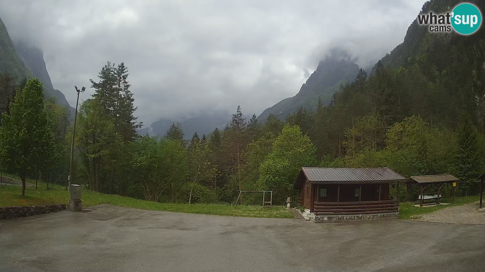 Log pod Mangartom webcam – Vue sur Jerebica et Rombon – Bovec – Slovénie