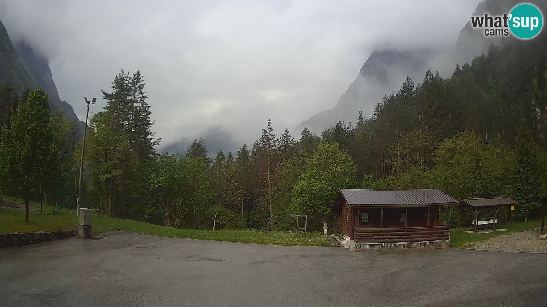 Cámara web Log pod Mangartom – Vista a Jerebica y Rombon – Bovec – Eslovenia