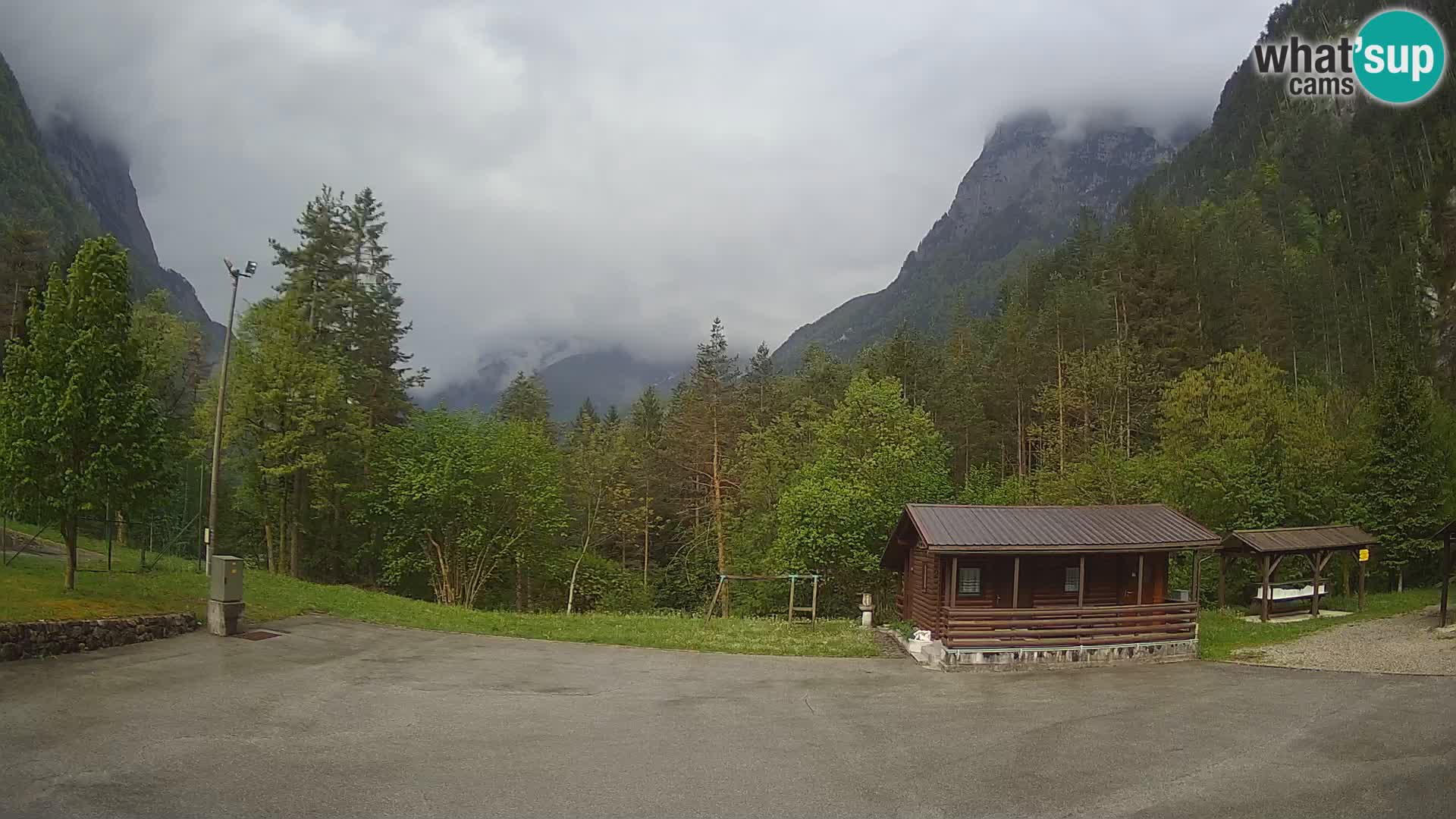 Web kamera Log pod Mangartom – Pogled na Jerebicu i Rombon – Bovec – Slovenija