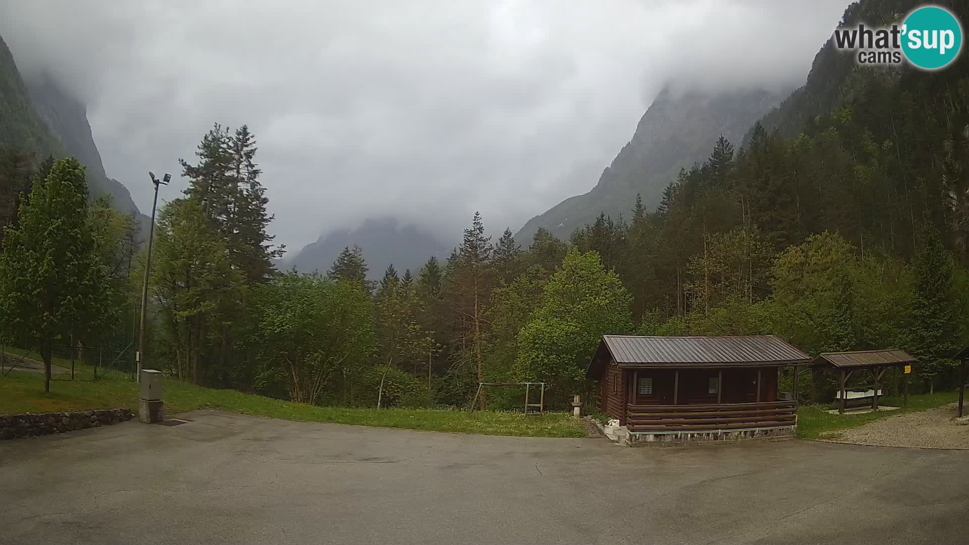 Log pod Mangartom Webcam – Blick auf Jerebica und Rombon – Bovec – Slowenien
