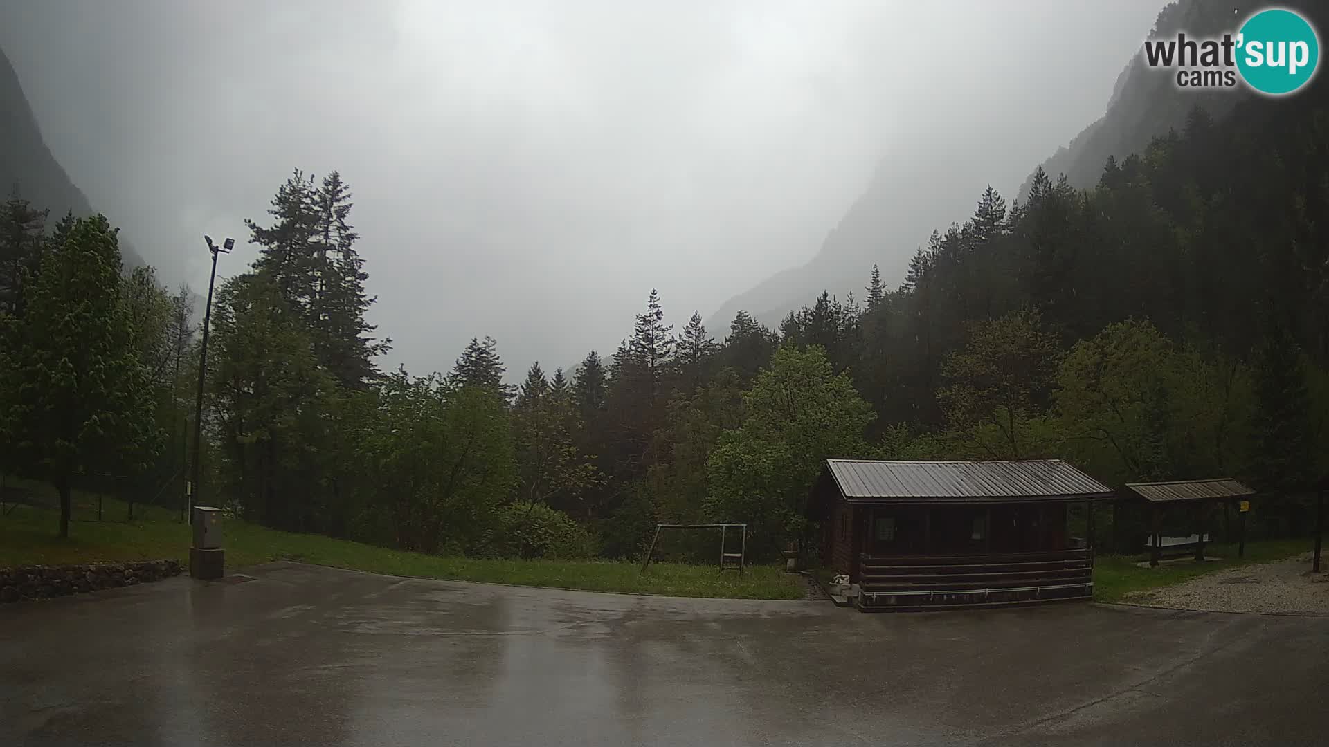 Log pod Mangartom webcam – View to Jerebica and Rombon – Bovec – Slovenia