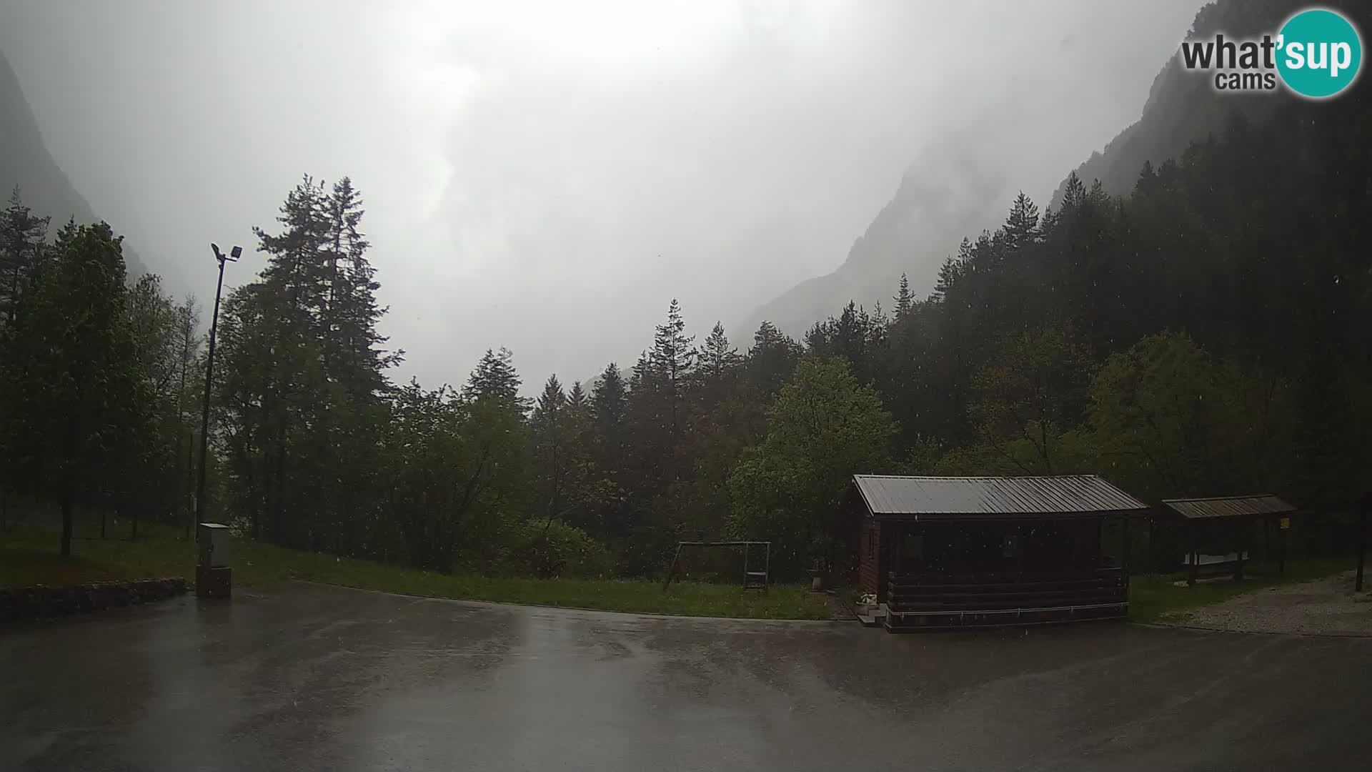 Log pod Mangartom webcam – View to Jerebica and Rombon – Bovec – Slovenia