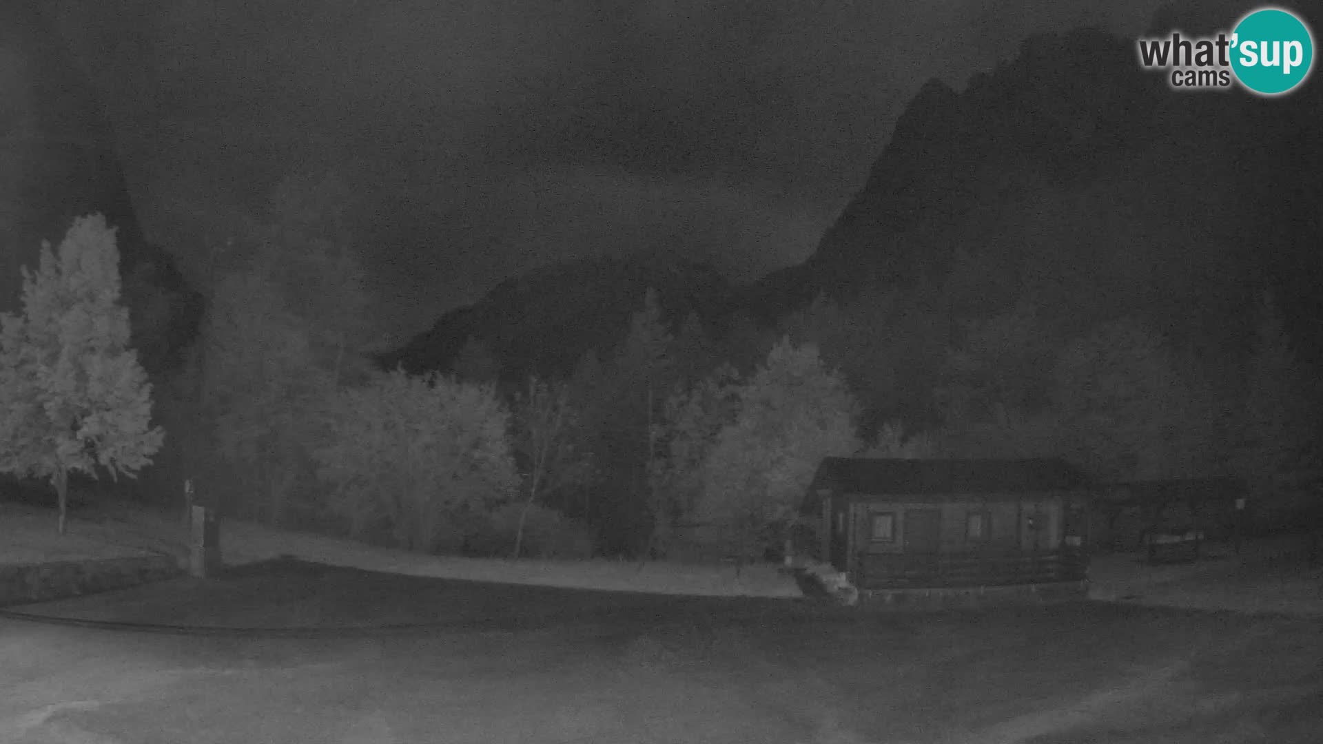 Spletna kamera Log pod Mangartom – Pogled na Jerebico in Rombon – Bovec – Slovenija