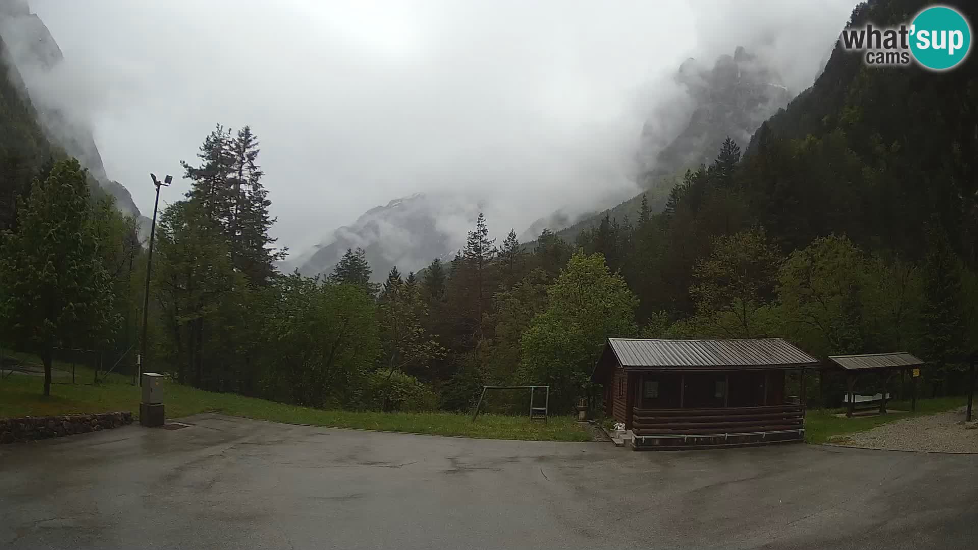 Cámara web Log pod Mangartom – Vista a Jerebica y Rombon – Bovec – Eslovenia