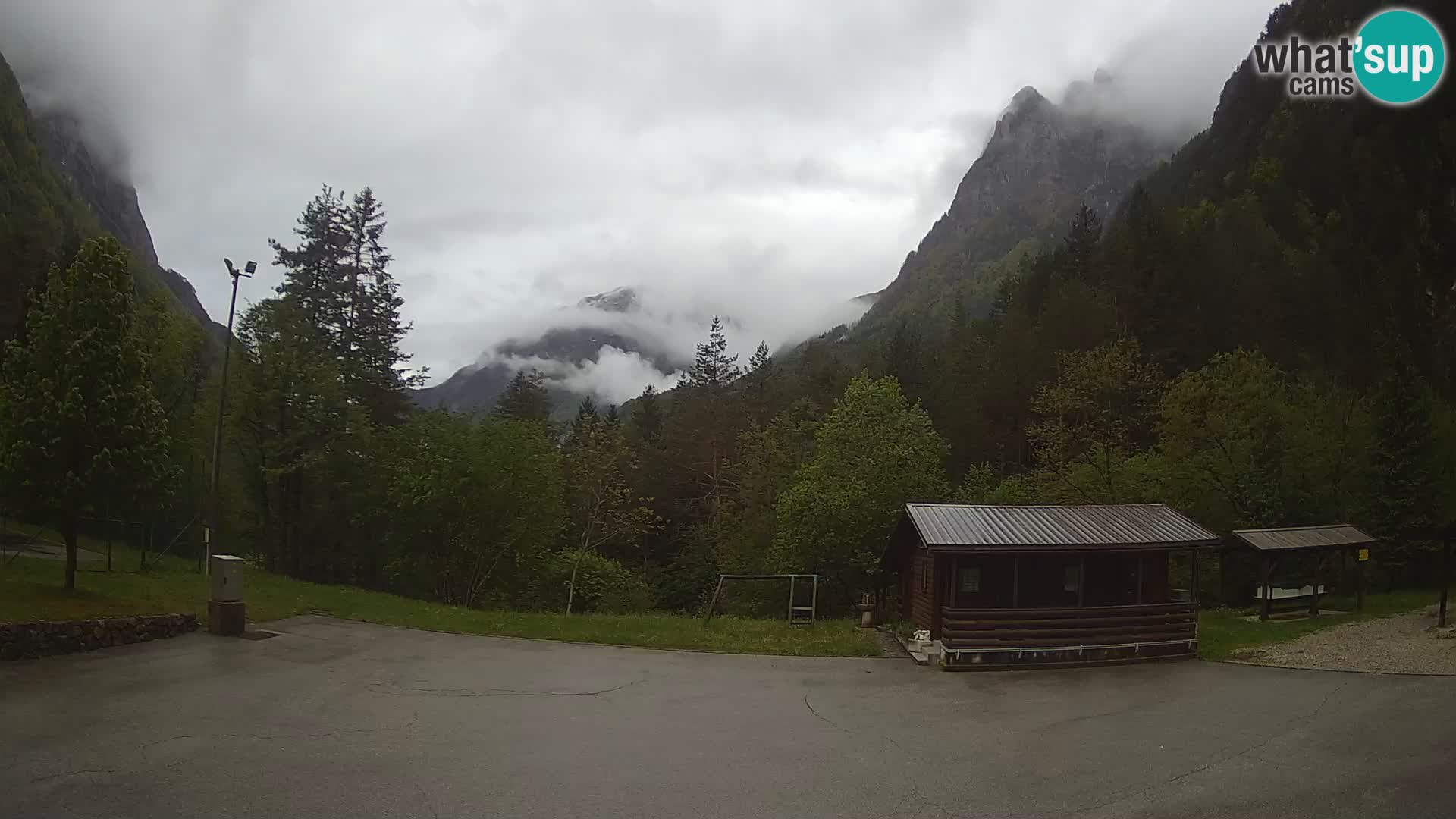 Web kamera Log pod Mangartom – Pogled na Jerebicu i Rombon – Bovec – Slovenija