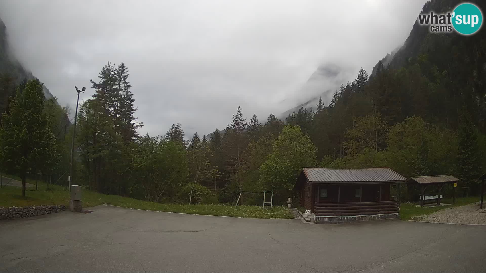 Log pod Mangartom webcam – View to Jerebica and Rombon – Bovec – Slovenia