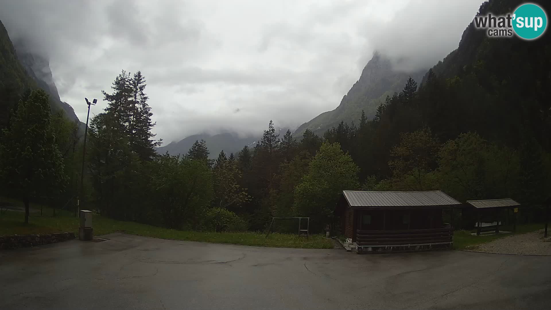 Web kamera Log pod Mangartom – Pogled na Jerebicu i Rombon – Bovec – Slovenija