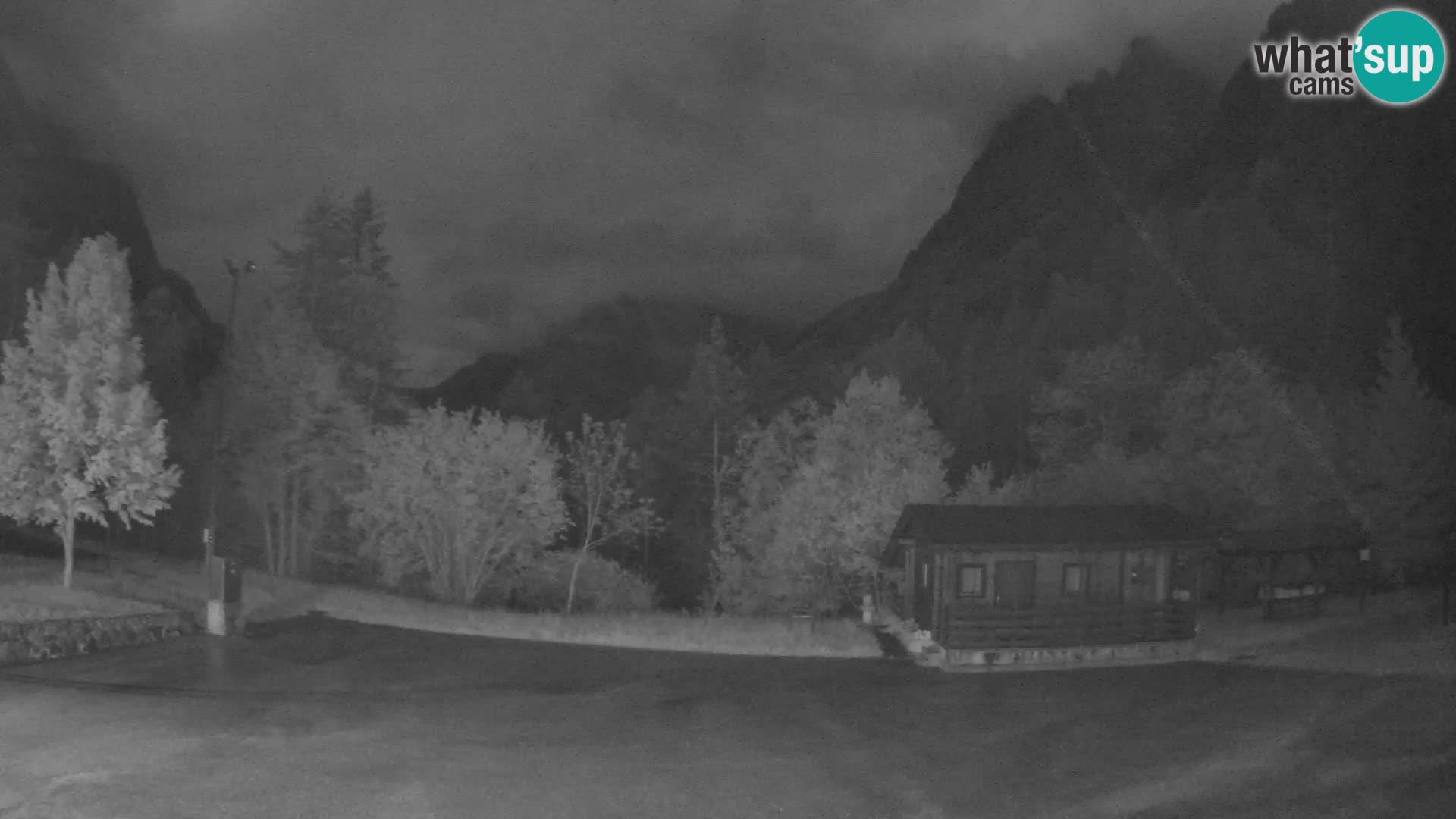 Log pod Mangartom webcam – View to Jerebica and Rombon – Bovec – Slovenia