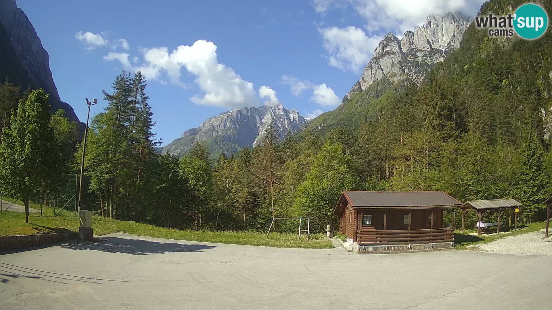 Log pod Mangartom webcam – View to Jerebica and Rombon – Bovec – Slovenia