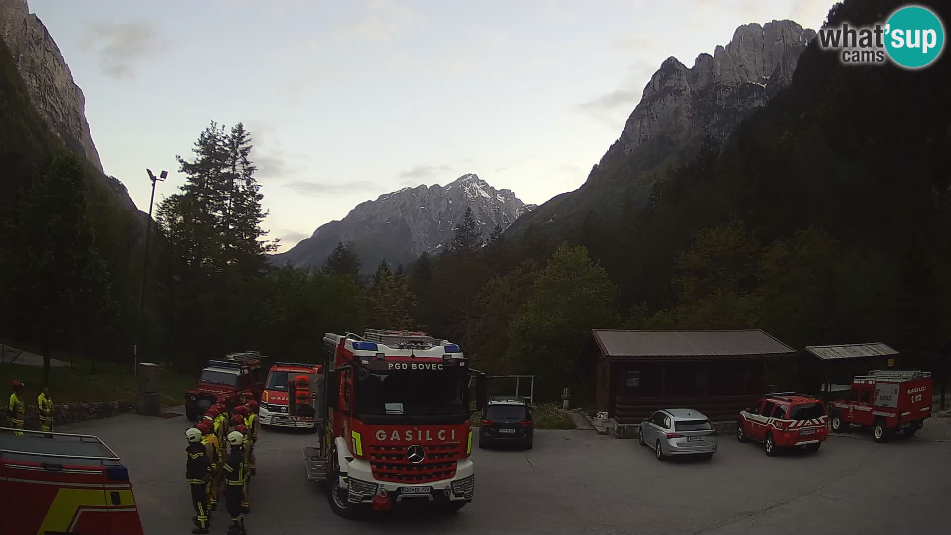 Log pod Mangartom webcam – View to Jerebica and Rombon – Bovec – Slovenia
