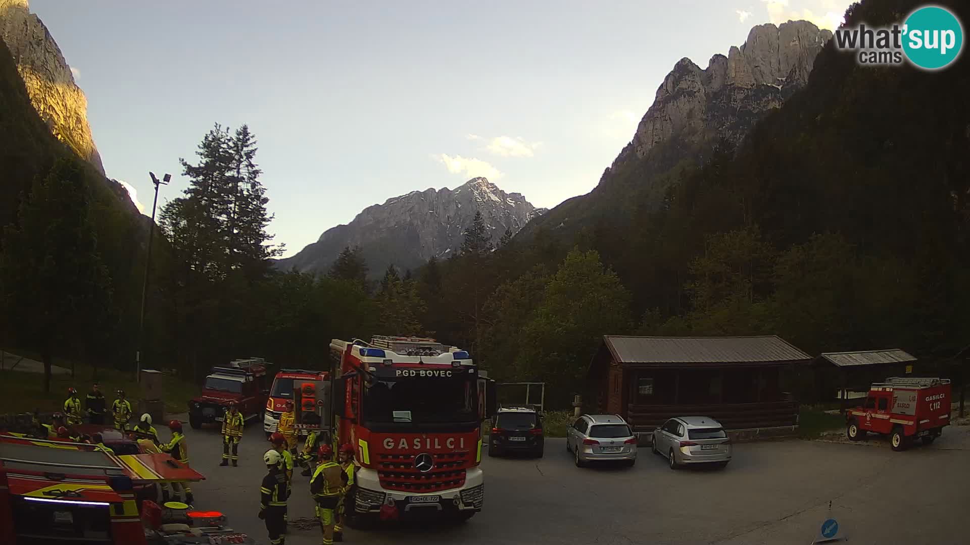 Log pod Mangartom webcam – Vue sur Jerebica et Rombon – Bovec – Slovénie