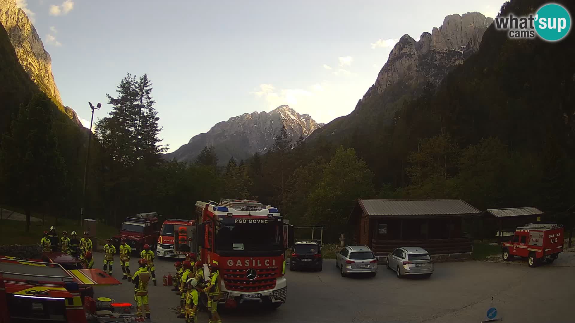 Log pod Mangartom webcam – View to Jerebica and Rombon – Bovec – Slovenia
