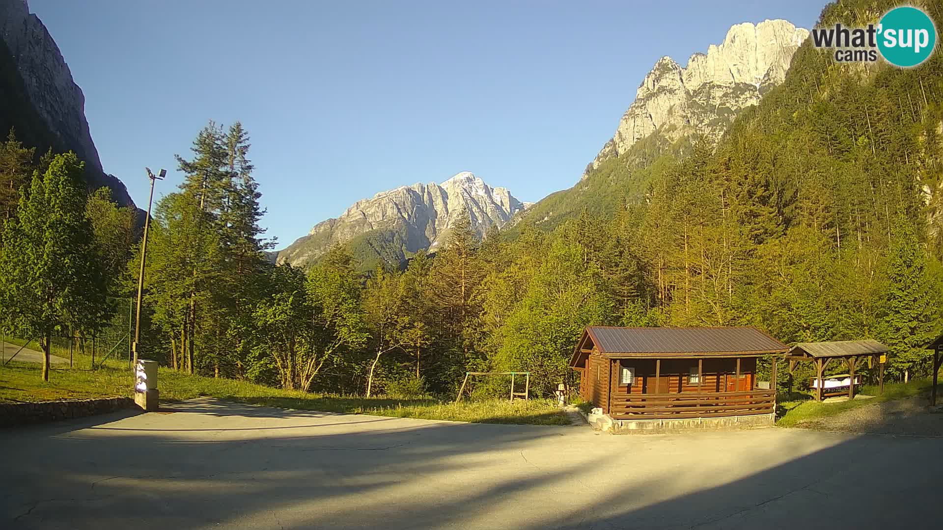 Log pod Mangartom Webcam – Blick auf Jerebica und Rombon – Bovec – Slowenien