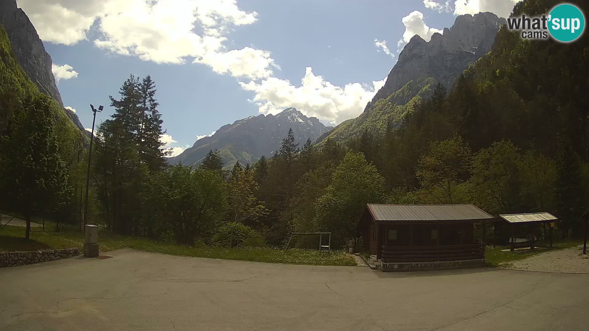 Log pod Mangartom webcam – View to Jerebica and Rombon – Bovec – Slovenia
