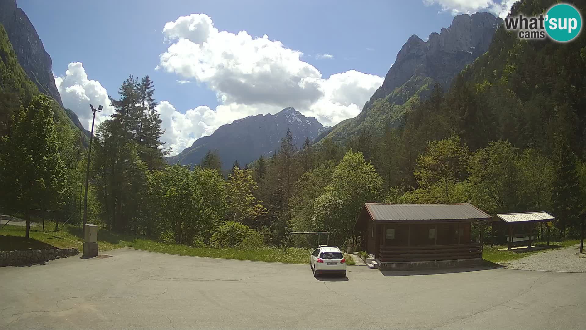 Log pod Mangartom Webcam – Blick auf Jerebica und Rombon – Bovec – Slowenien