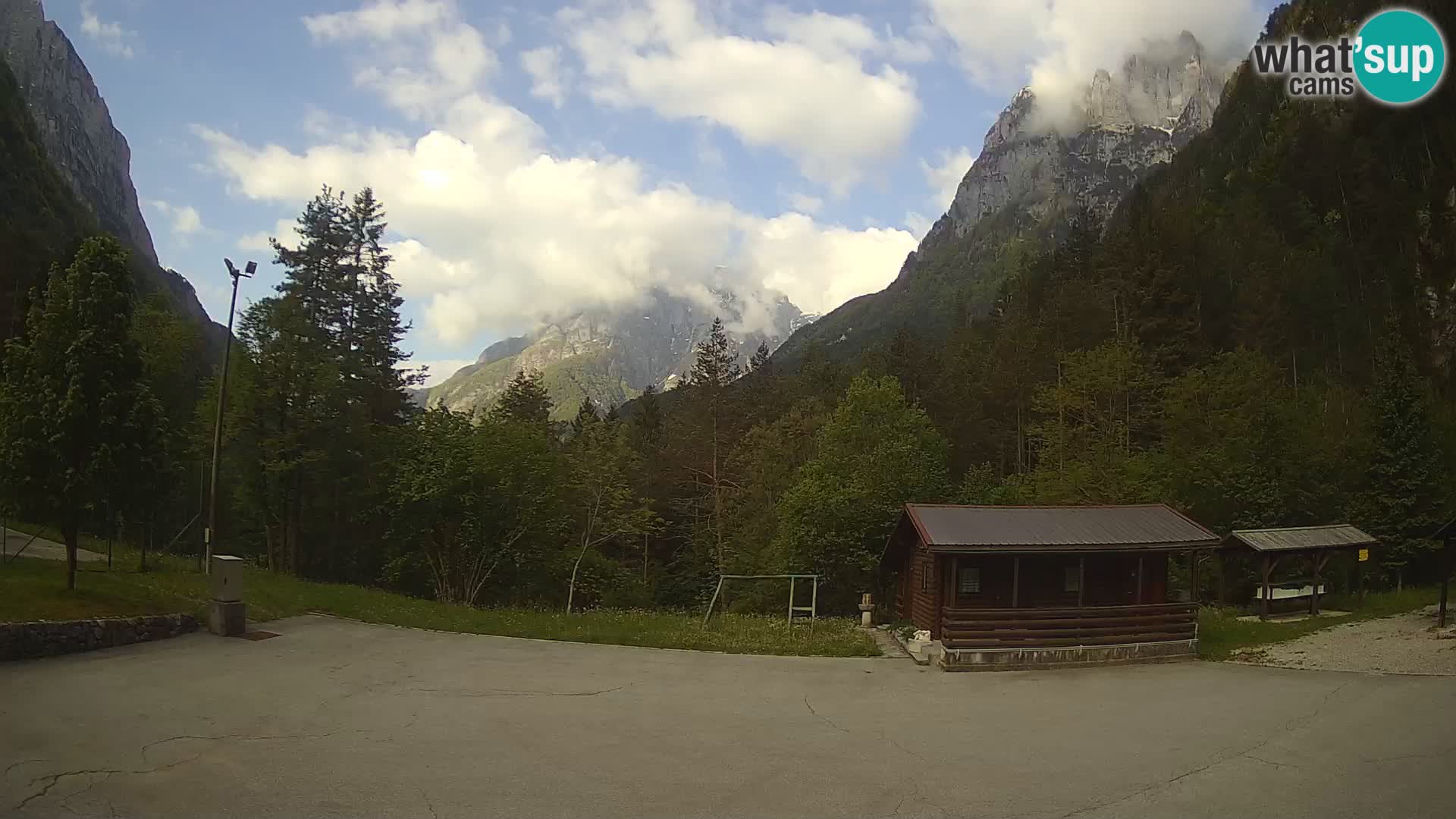 Log pod Mangartom webcam – Vue sur Jerebica et Rombon – Bovec – Slovénie