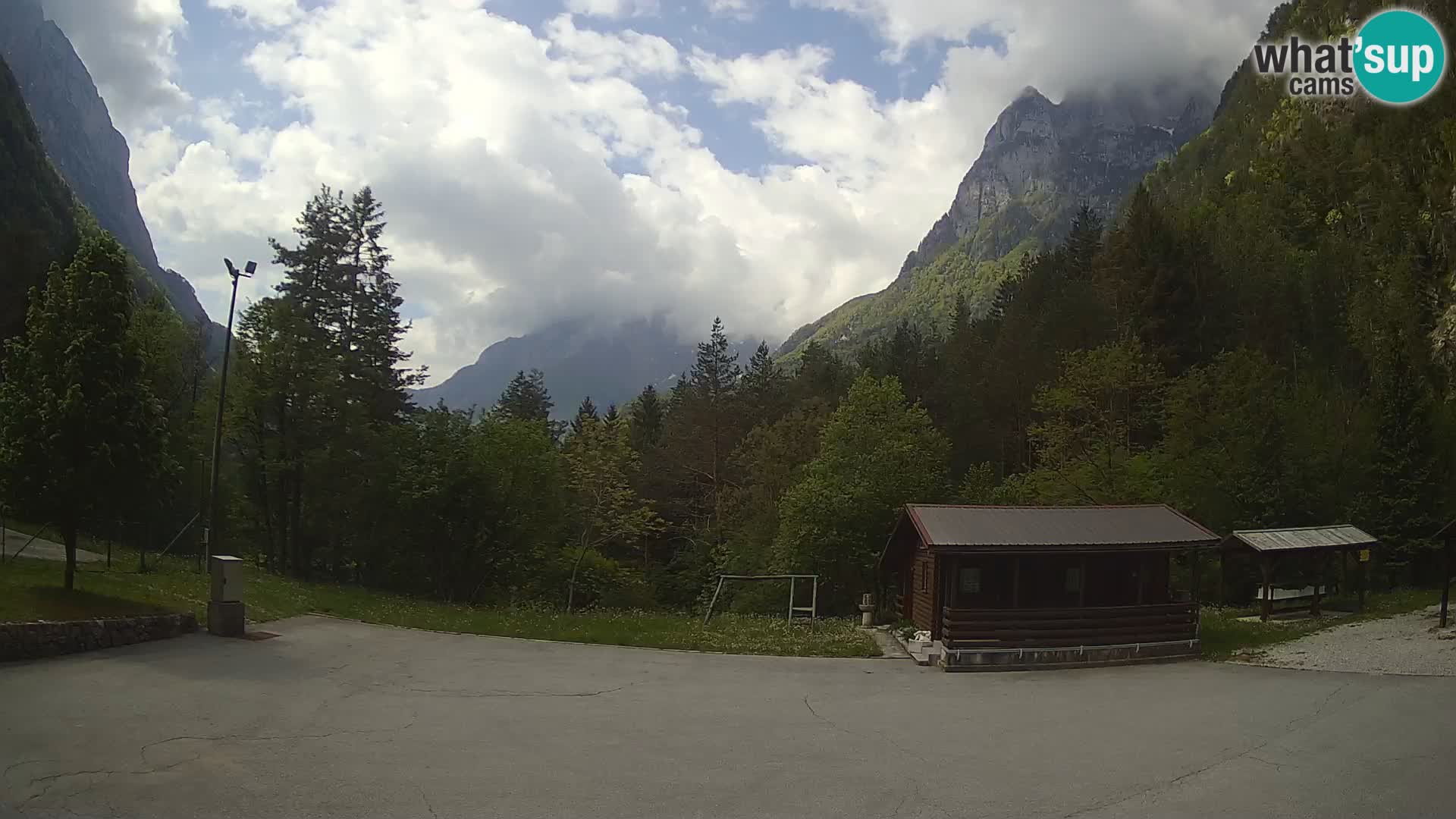 Log pod Mangartom webcam – View to Jerebica and Rombon – Bovec – Slovenia