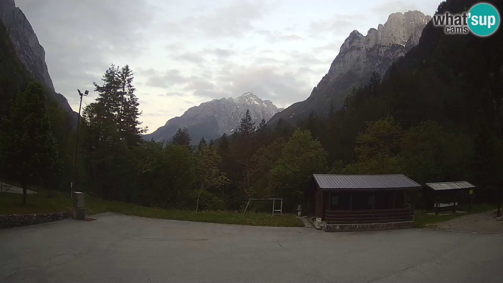 Log pod Mangartom webcam – View to Jerebica and Rombon – Bovec – Slovenia