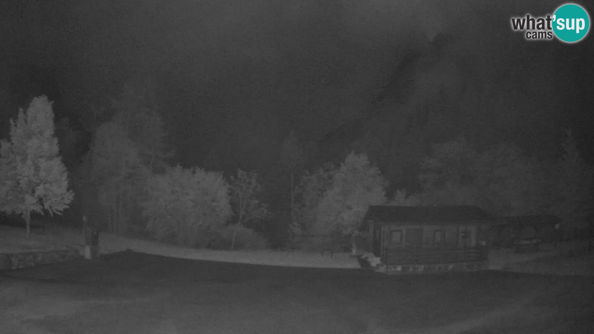 Spletna kamera Log pod Mangartom – Pogled na Jerebico in Rombon – Bovec – Slovenija