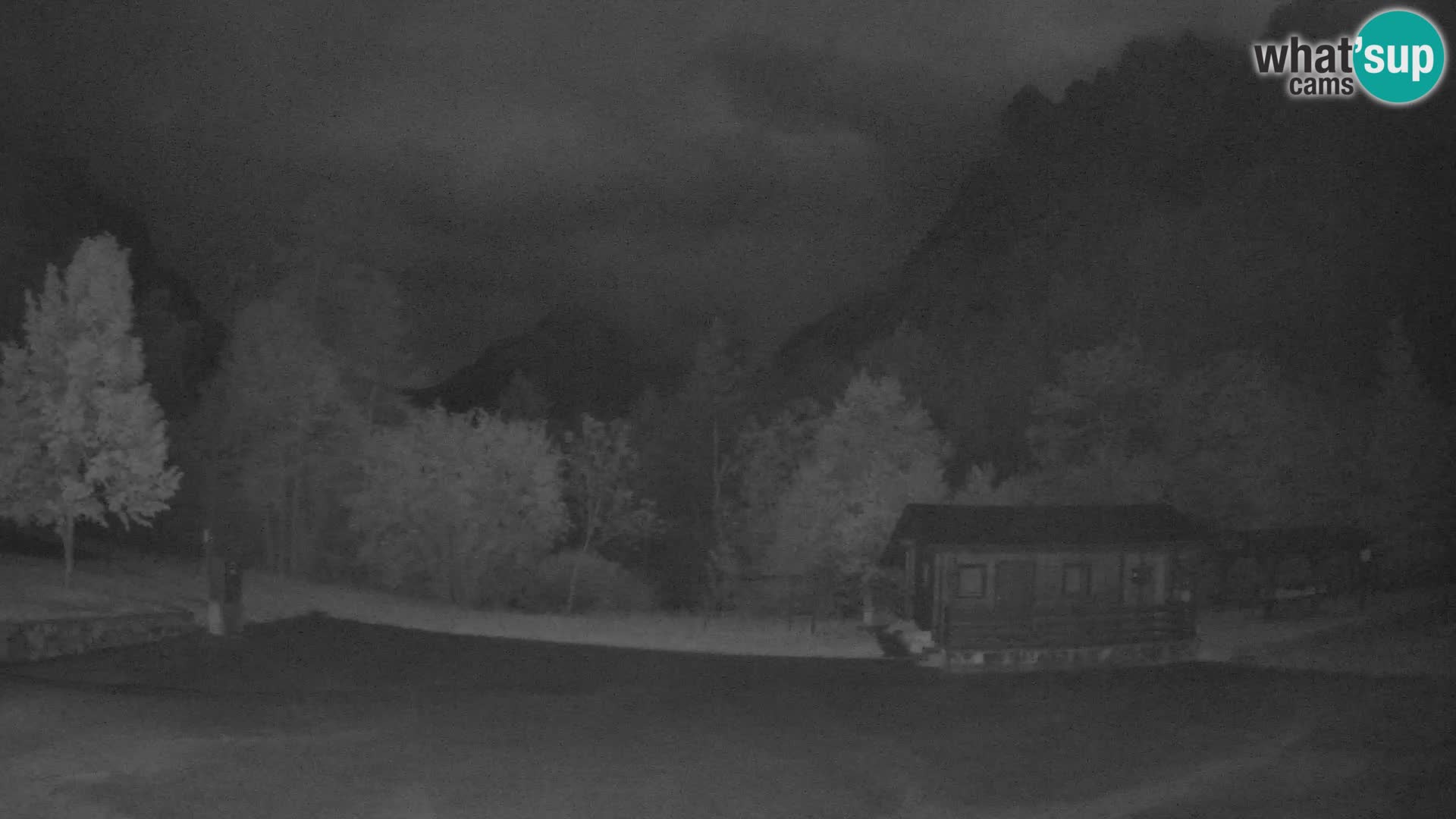 Spletna kamera Log pod Mangartom – Pogled na Jerebico in Rombon – Bovec – Slovenija