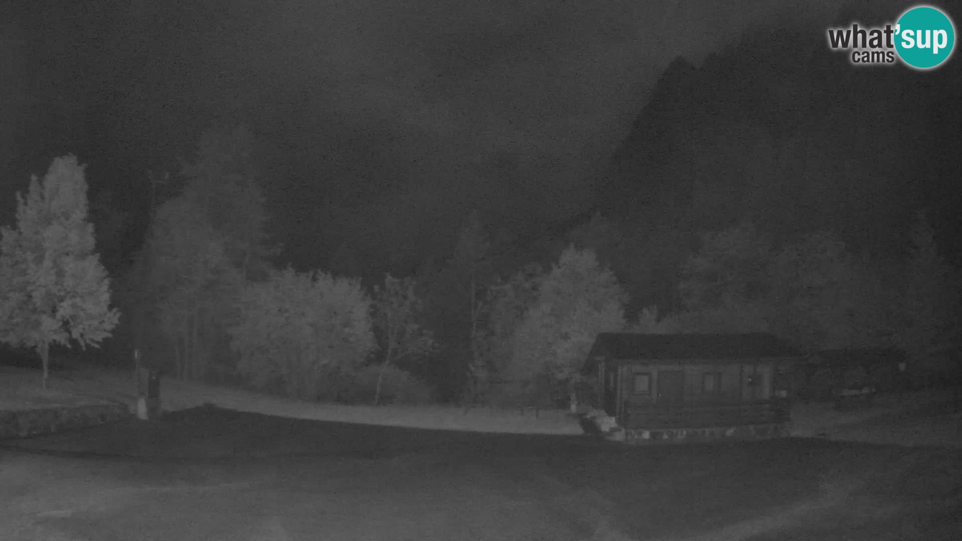 Spletna kamera Log pod Mangartom – Pogled na Jerebico in Rombon – Bovec – Slovenija