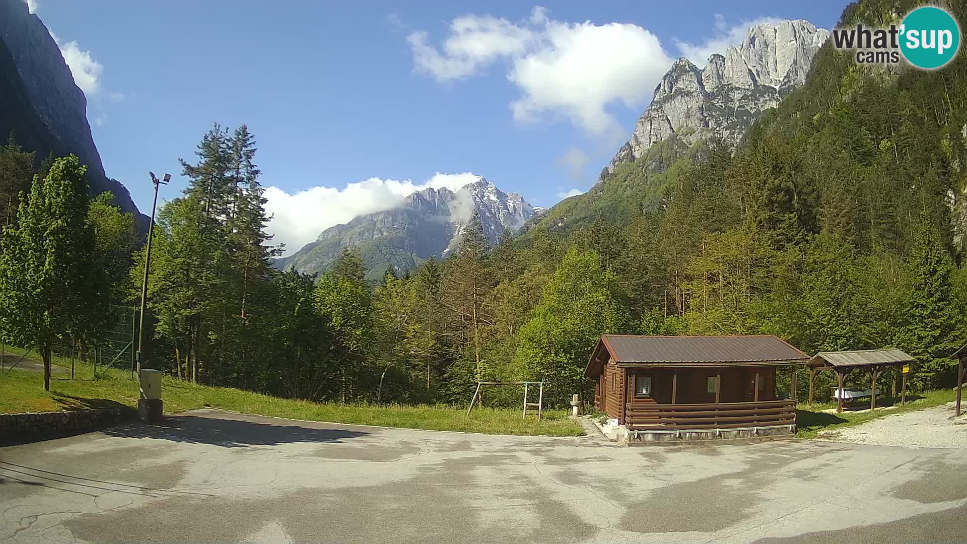 Log pod Mangartom webcam – View to Jerebica and Rombon – Bovec – Slovenia