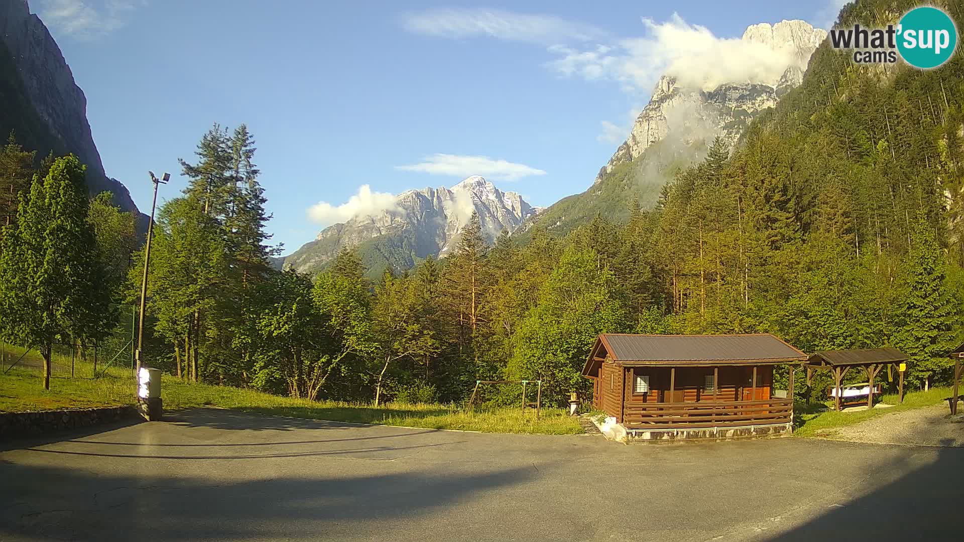 Log pod Mangartom Webcam – Blick auf Jerebica und Rombon – Bovec – Slowenien