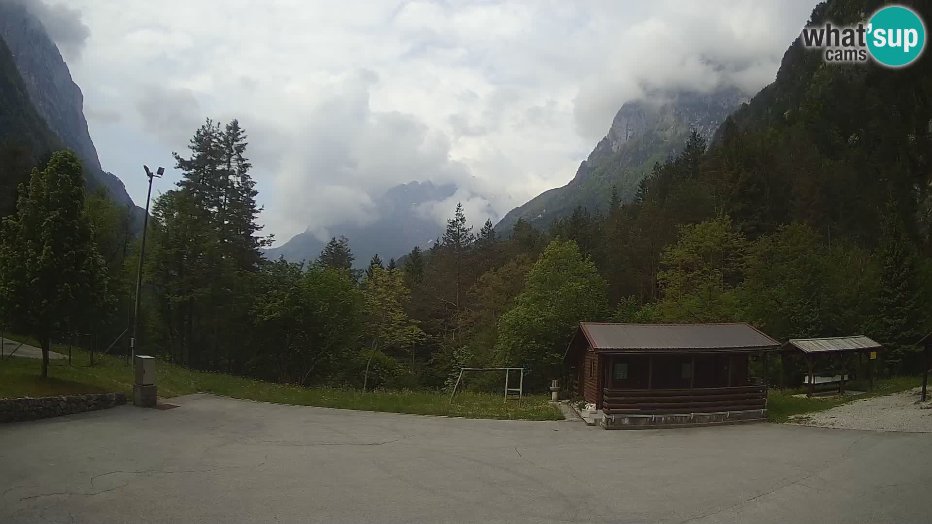 Log pod Mangartom webcam – View to Jerebica and Rombon – Bovec – Slovenia