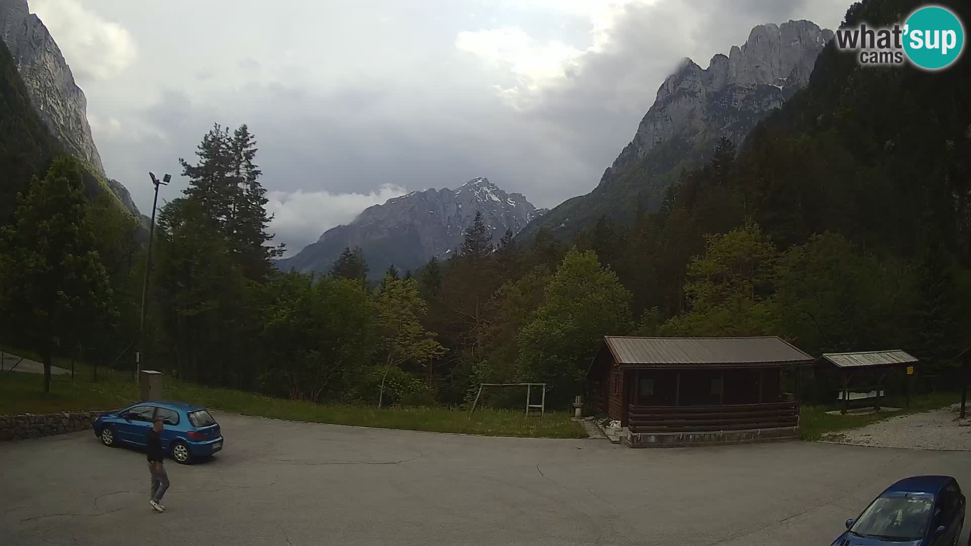 Log pod Mangartom webcam – View to Jerebica and Rombon – Bovec – Slovenia