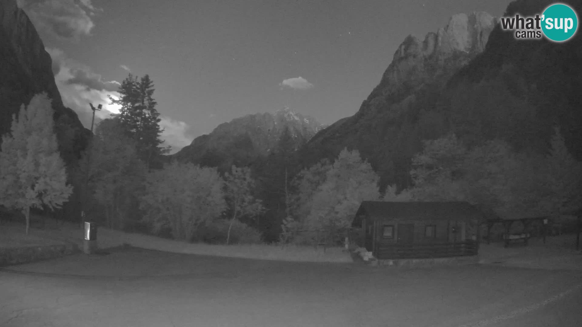 Log pod Mangartom Webcam – Blick auf Jerebica und Rombon – Bovec – Slowenien