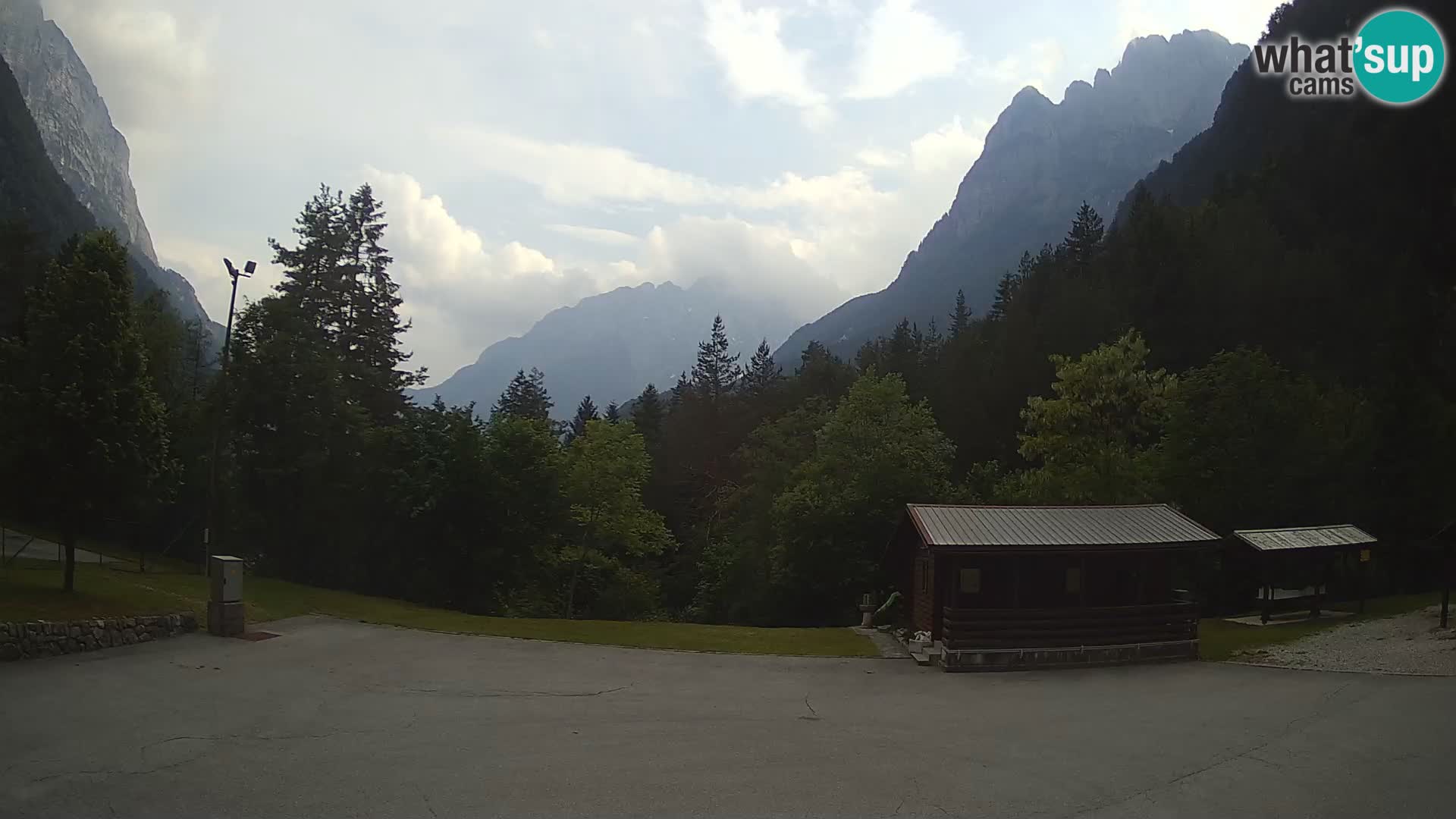 Log pod Mangartom webcam – View to Jerebica and Rombon – Bovec – Slovenia