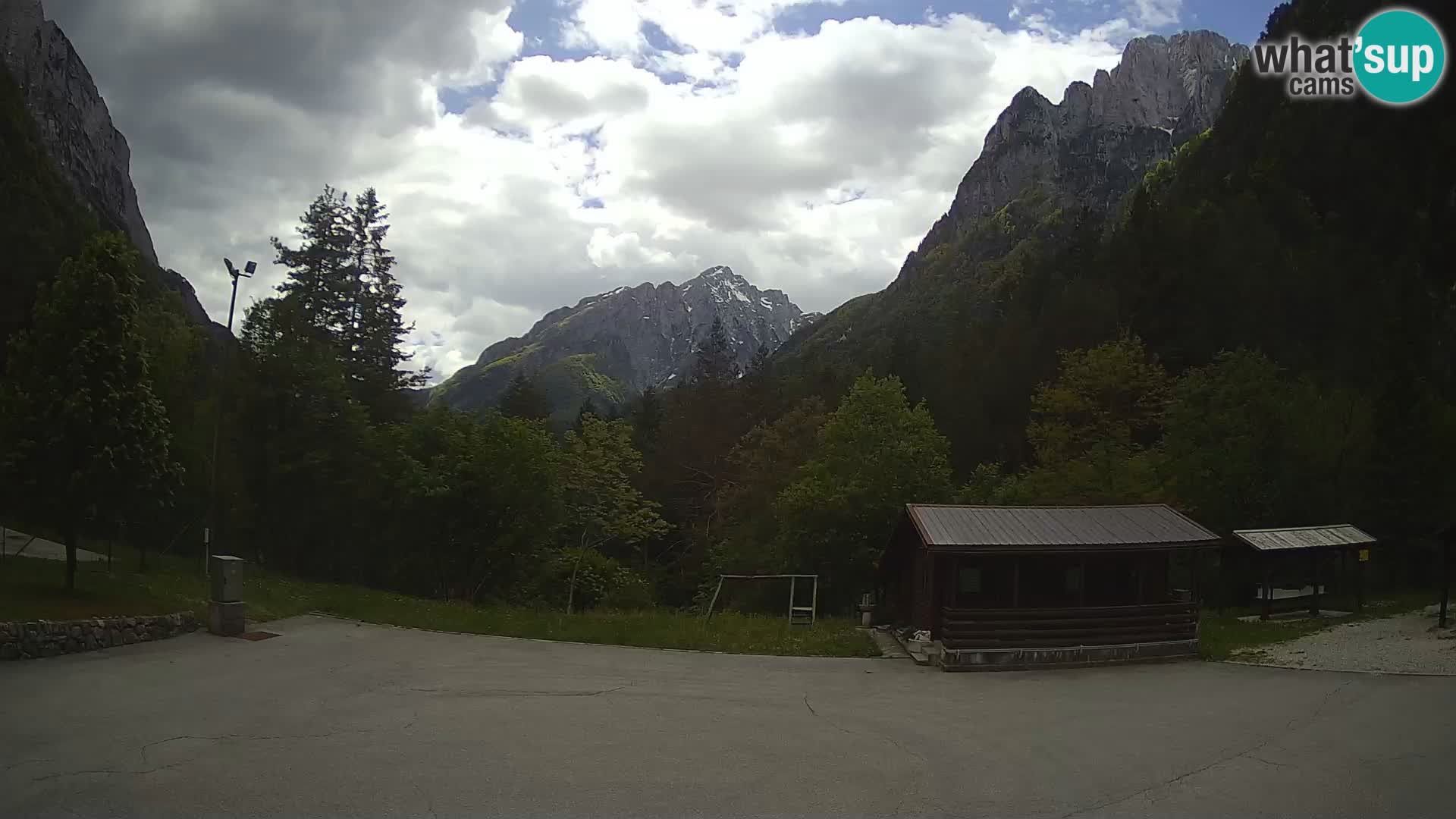 Log pod Mangartom webcam – View to Jerebica and Rombon – Bovec – Slovenia