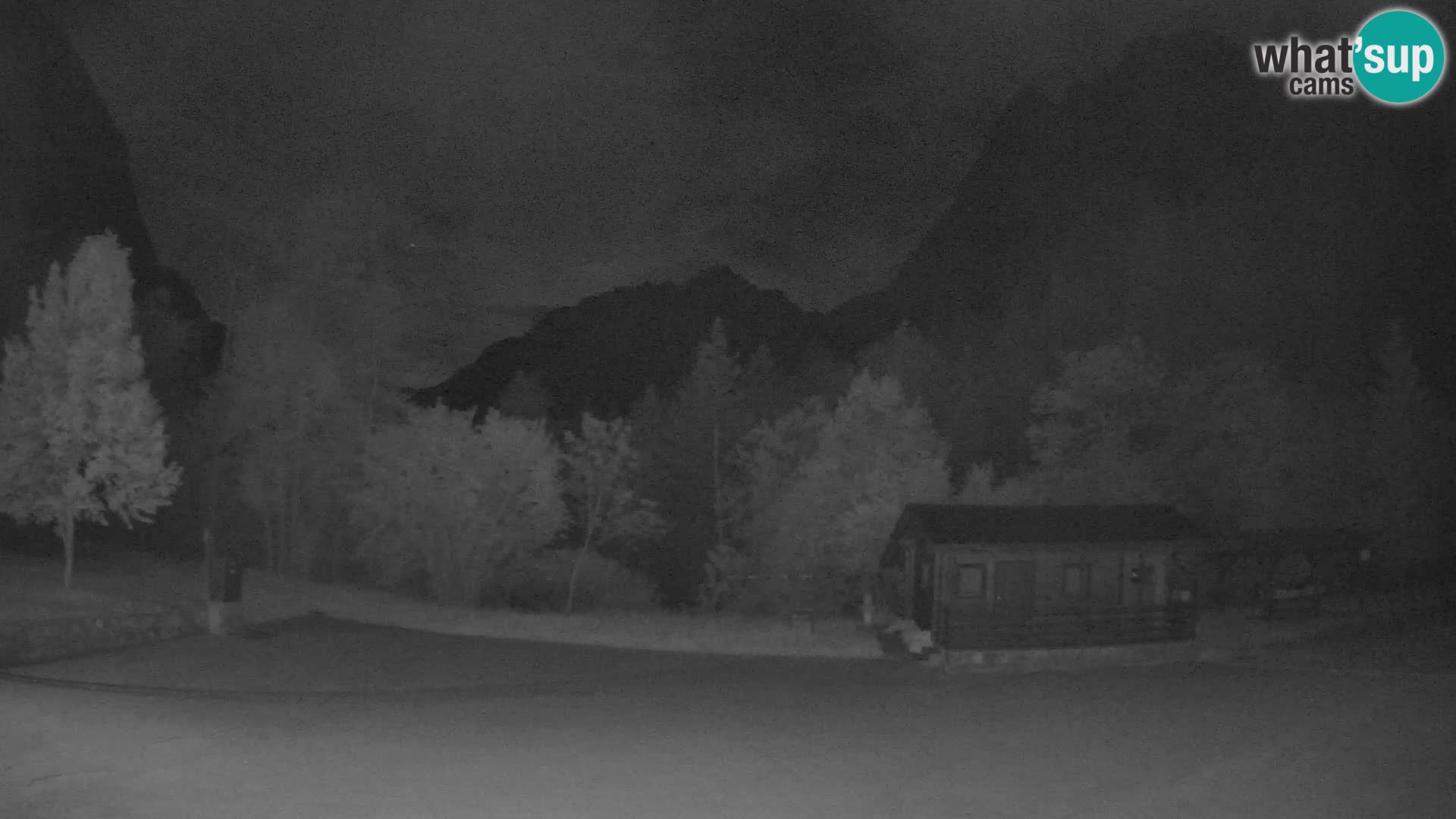 Spletna kamera Log pod Mangartom – Pogled na Jerebico in Rombon – Bovec – Slovenija