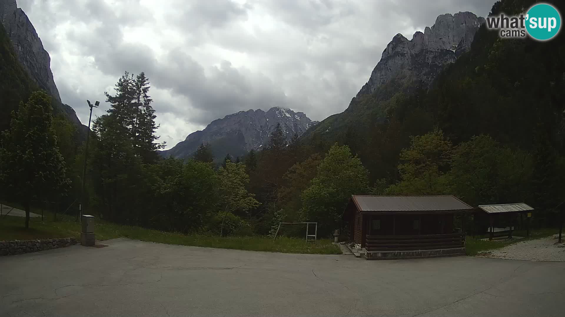 Cámara web Log pod Mangartom – Vista a Jerebica y Rombon – Bovec – Eslovenia