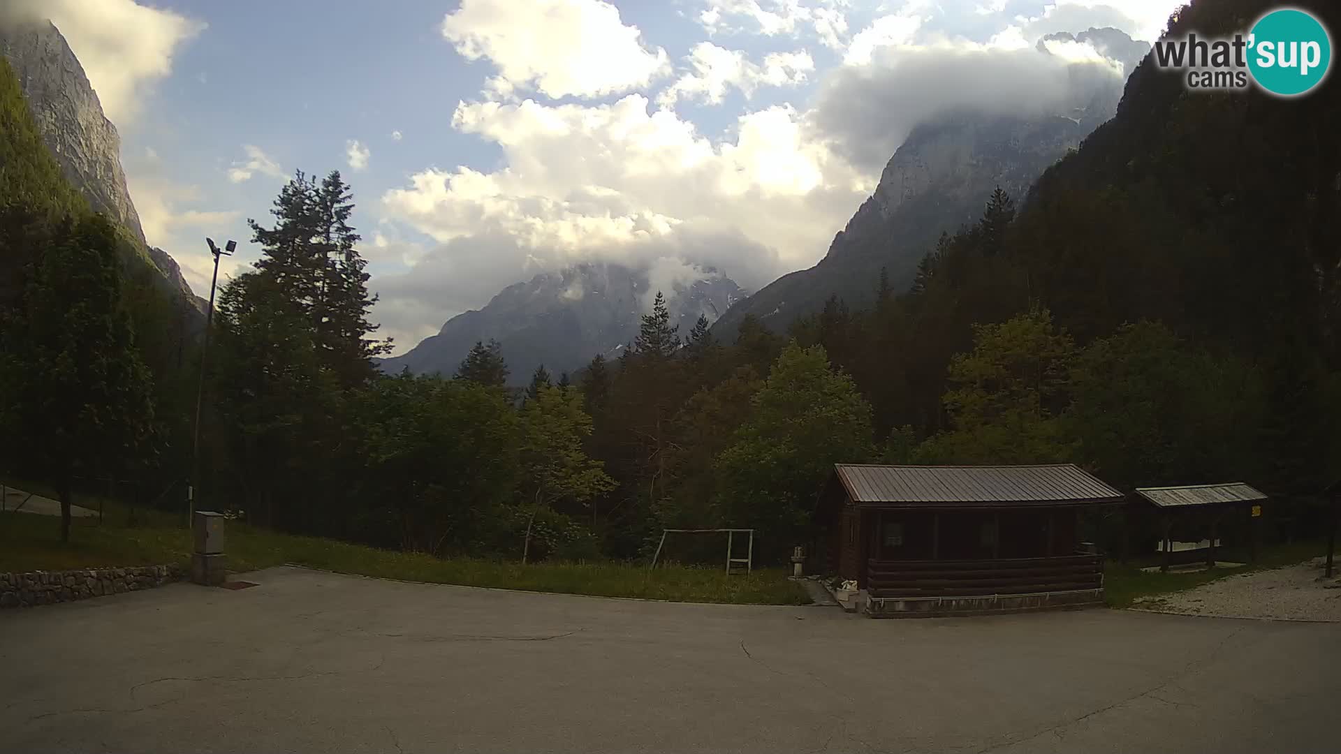 Log pod Mangartom webcam – View to Jerebica and Rombon – Bovec – Slovenia